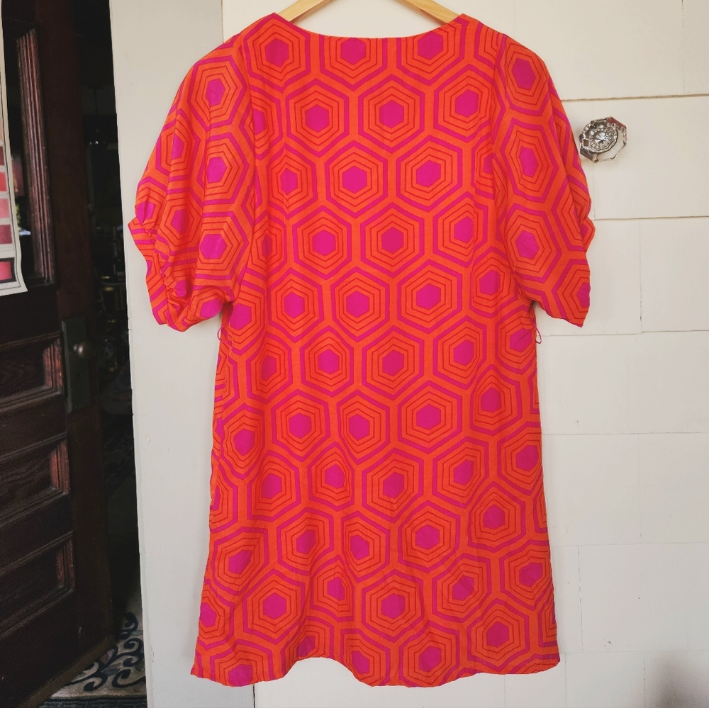 Francesca's Collections Orange and Pink Mini Shift Dress Size S/M NWT